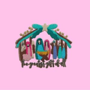 Colorful Nativity Scene Patch Sweatshirt